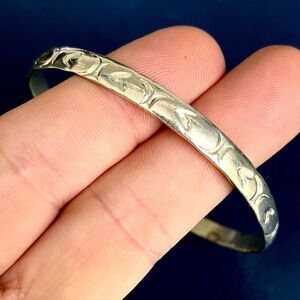 AZF “Mexico”  Sterling 925 Silver Vintage Bangle Bracelet